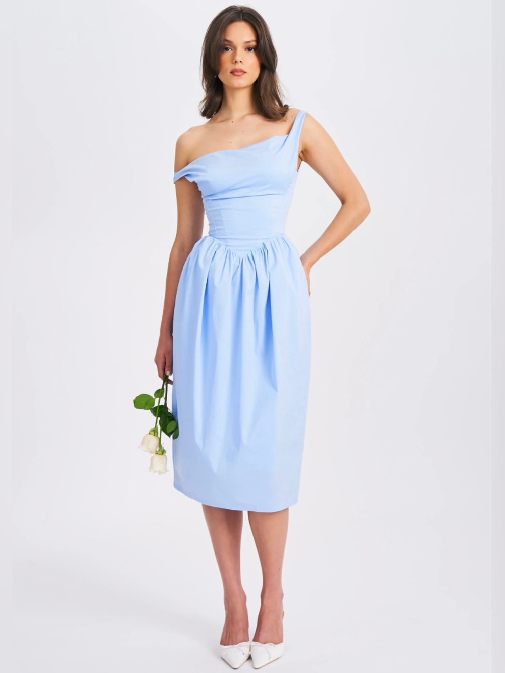 Miss Circle NWOT Elegant Light Blue Midi Dress